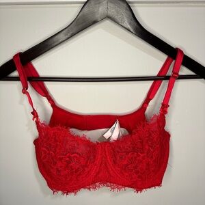 Victoria's Secret Red Lace Underwire Bra